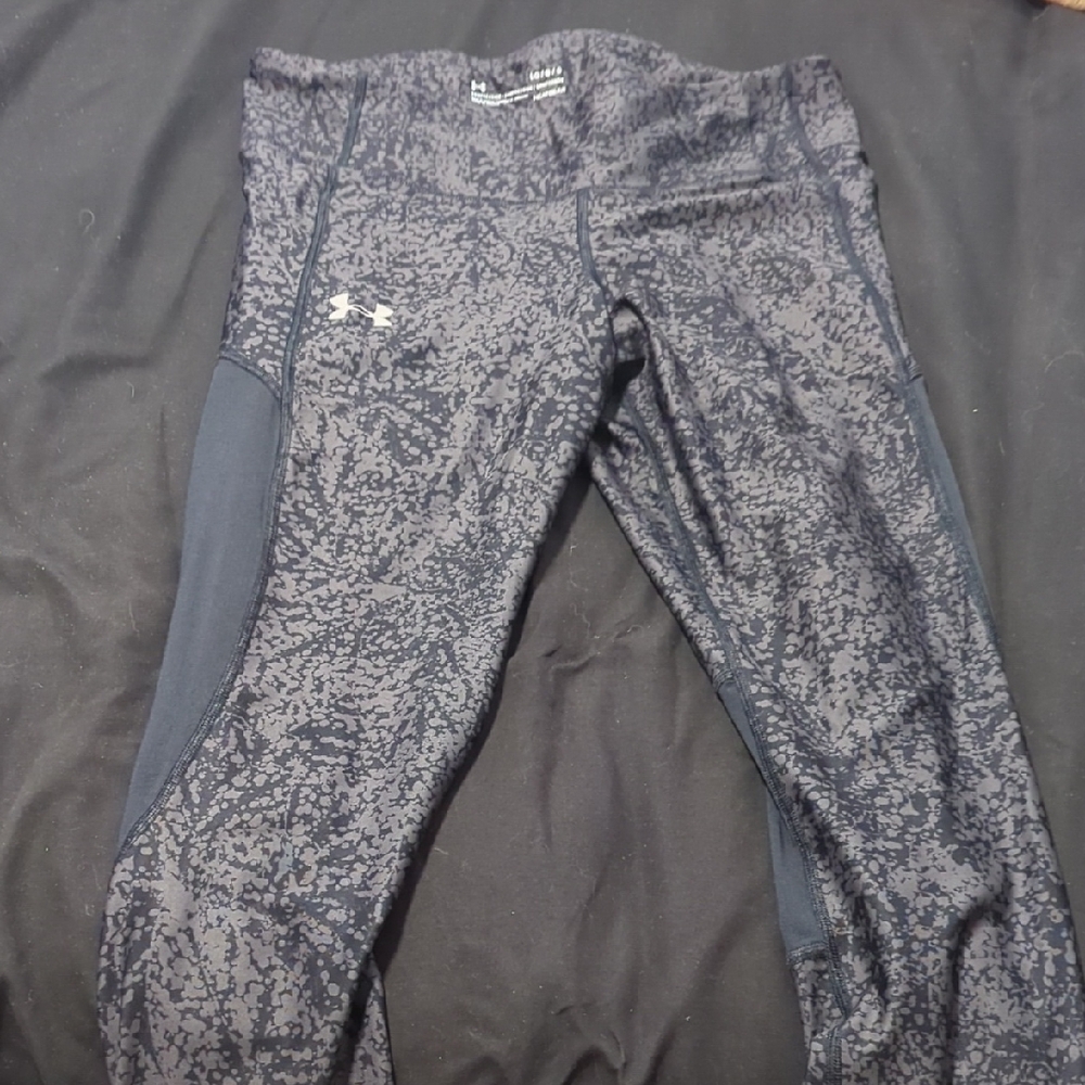 Under Armour Gray and Black Textured Leggings